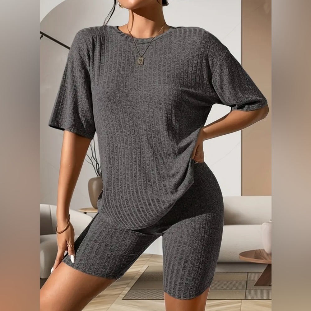 Ladies Grey Sweat Set
